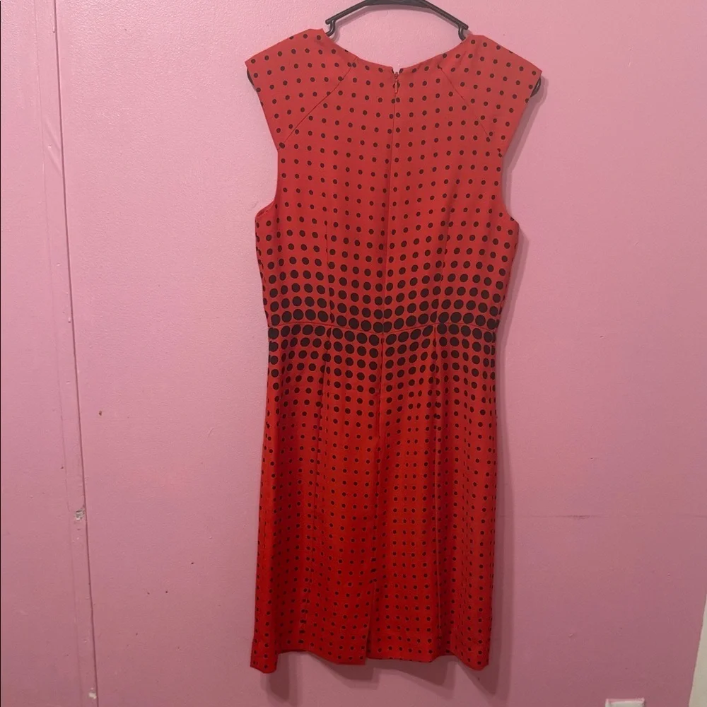 J. Crew Red and Black Polka Dot Mini Dress size 4